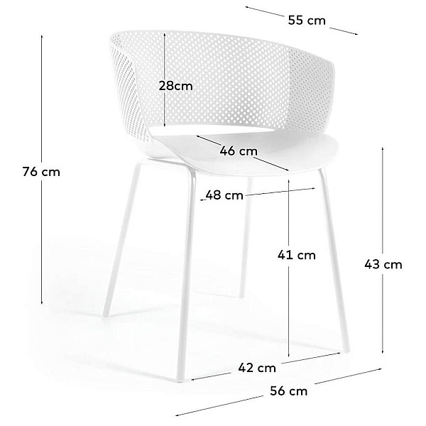 Стул La Forma YERAY CC6096S05 Белый-12