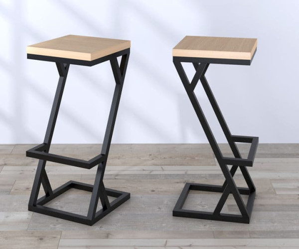 Барный стул Loft Design BS-2 Дуб Борас-0