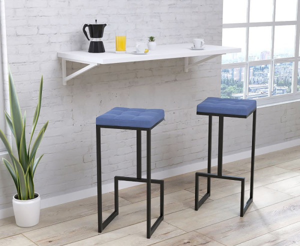 Барный стул Loft Design BS-3 soft Синий-2