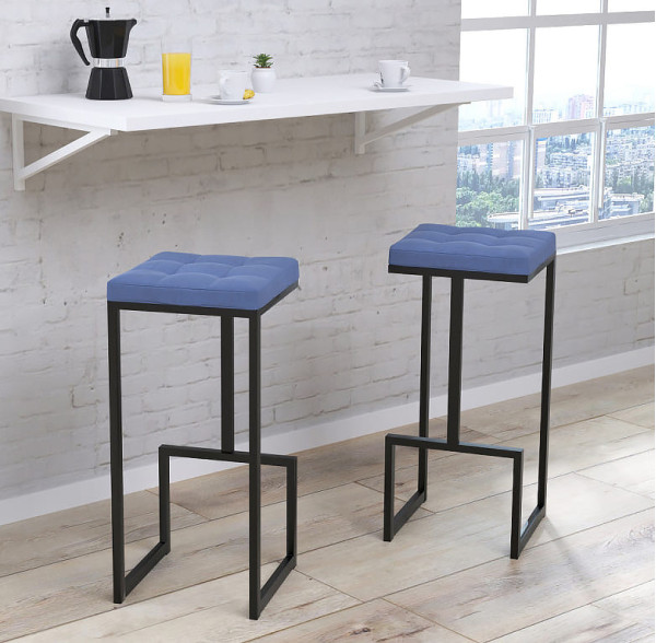 Барный стул Loft Design BS-3 soft Синий-1