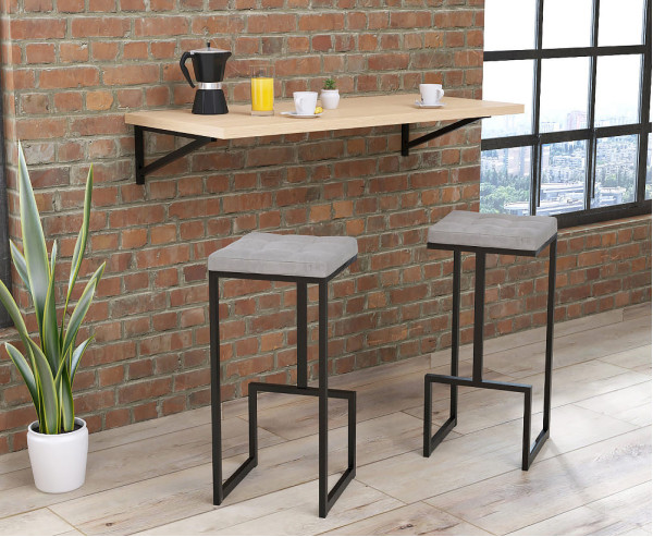 Барный стул Loft Design BS-3 soft Серый-2