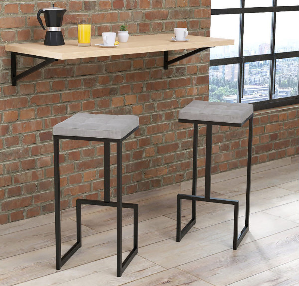 Барный стул Loft Design BS-3 soft Серый-1