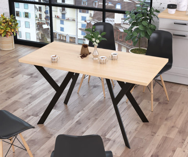 Стол обеденный Loft Design Ишла Дуб Борас ДСП-0