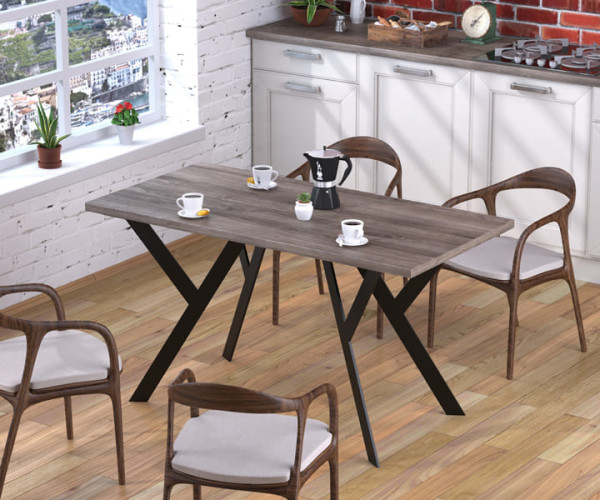 Стол обеденный Loft Design Ишла Дуб Палена ДСП-0