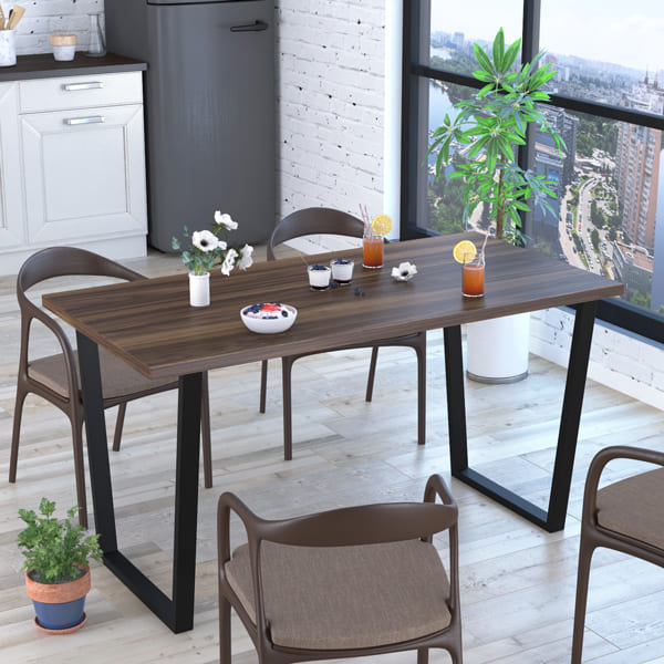 Стол обеденный Loft Design Трапеция Орех Модена ДСП-0