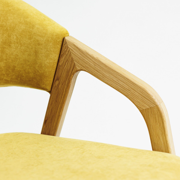 Кресло Lovko Otis Натуральный дуб / Vintage Velvet 08 Mustard-4