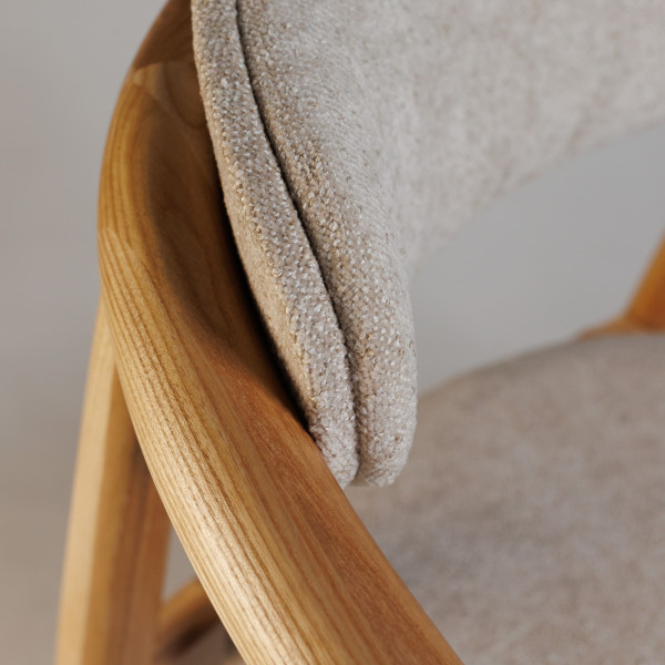 Стул полубарный Lovko Mamont Soft Натуральный ясень/Magenta 13-5