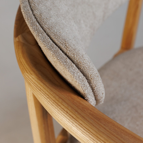 Стул полубарный Lovko Mamont Soft Натуральный ясень/Magenta 13-6