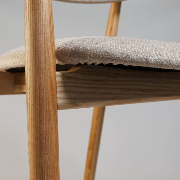 Стул полубарный Lovko Mamont Soft Натуральный ясень/Magenta 13-7