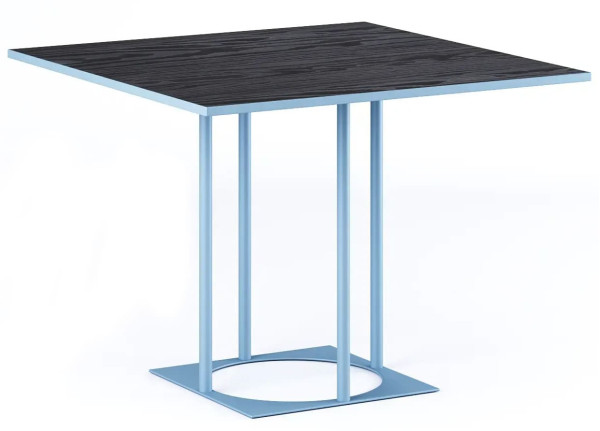 Стол Lovko Avangard SQ 90 Голубой Ral 5024/CLEAF Millennium U129 Элит перламутр черный-0