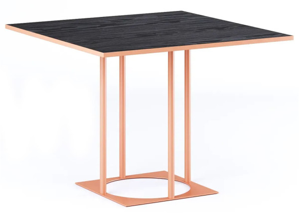 Стол Lovko Avangard SQ 90 Оранж Ral 8023/CLEAF Millennium U129 Элит перламутр черный-0