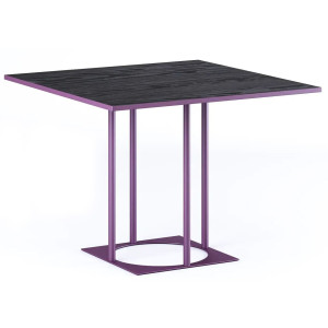 Стіл Lovko Avangard SQ 90 Фіолетовий Ral 4007/CLEAF Millennium U129 Еліт перламутр чорний