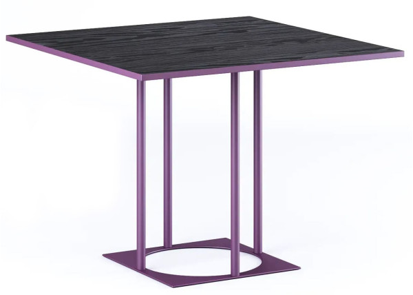 Стіл Lovko Avangard SQ 90 Фіолетовий Ral 4007/CLEAF Millennium U129 Еліт перламутр чорний-0