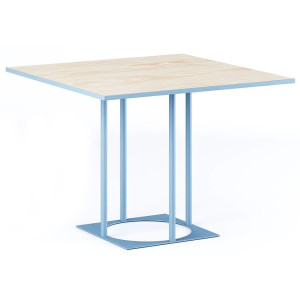 Стіл Lovko Avangard SQ 90 Блакитний Ral 5024/CLEAF Millennium S083 Пудра