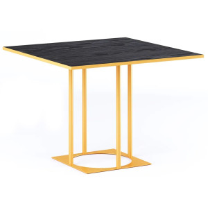 Стол Lovko Avangard SQ 90 Желтый Ral 1034/CLEAF Millennium U129 Элит перламутр черный