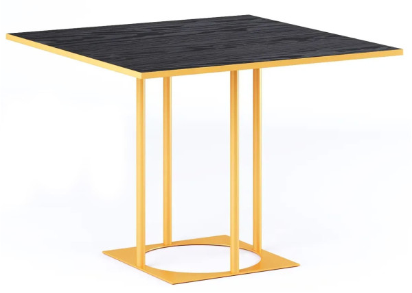 Стол Lovko Avangard SQ 90 Желтый Ral 1034/CLEAF Millennium U129 Элит перламутр черный-0