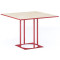 Стол Lovko Avangard SQ 90 Красный Ral 3016/CLEAF Millennium S083 Пудра-0-thumb