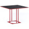 Стол Lovko Avangard SQ 90 Красный Ral 3016/CLEAF Millennium U129 Элит перламутр черный-0-thumb