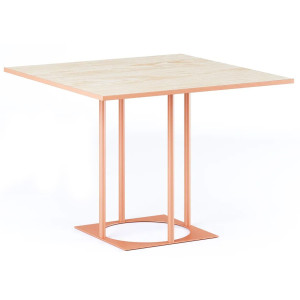 Стіл Lovko Avangard SQ 90 Оранж Ral 8023/CLEAF Millennium S083 Пудра