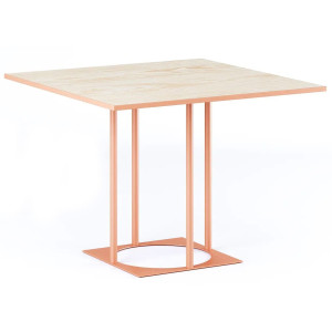 Стіл Lovko Avangard SQ 90 Персиковий Ral 3012/CLEAF Millennium S083 Пудра