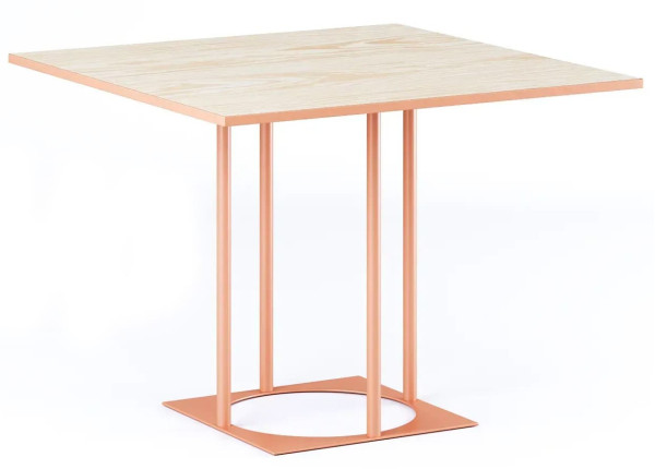 Стол Lovko Avangard SQ 90 Персиковый Ral 3012/CLEAF Millennium S083 Пудра-0