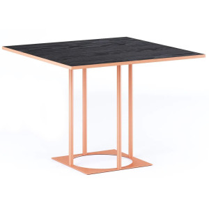 Стол Lovko Avangard SQ 90 Персиковый Ral 3012/CLEAF Millennium U129 Элит перламутр черный