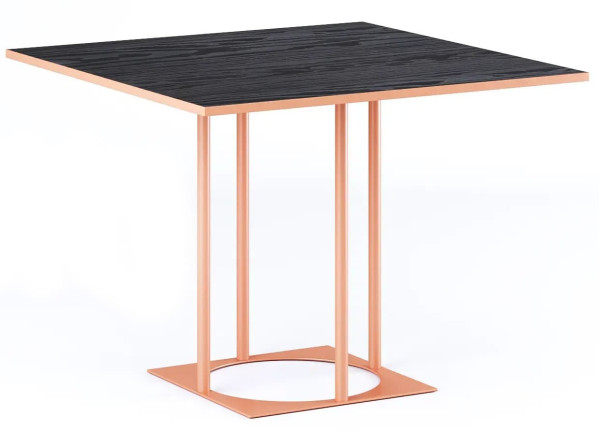 Стіл Lovko Avangard SQ 90 Персиковий Ral 3012/CLEAF Millennium U129 Еліт перламутр чорний-0