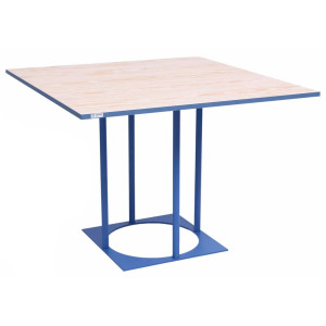 Стол Lovko Avangard SQ 90 Синий Ral 5007/CLEAF Millennium S083 Пудра