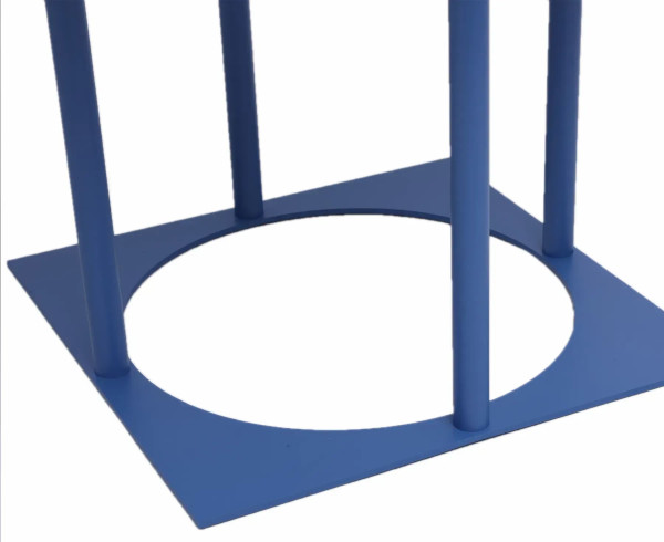 Стіл Lovko Avangard SQ 90 Синій Ral 5007/CLEAF Millennium S083 Пудра-3