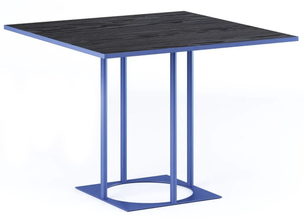 Стол Lovko Avangard SQ 90 Синий Ral 5007/CLEAF Millennium U129 Элит перламутр черный-0