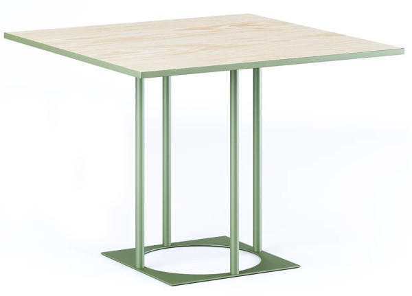 Стіл Lovko Avangard SQ 90 Зелений Ral 6013/CLEAF Millennium S083 Пудра-0