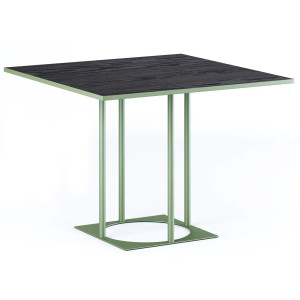 Стол Lovko Avangard SQ 90 Зеленый Ral 6013/CLEAF Millennium U129 Элит перламутр черный