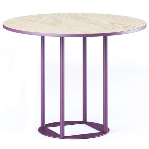 Стіл Lovko Avangard R d-90 фіолетовий Ral 4007/CLEAF Millennium S083 Пудра