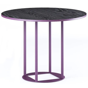 Стіл Lovko Avangard R d-90 фіолетовий Ral 4007/CLEAF Millennium U129 Еліт перламутр чорний