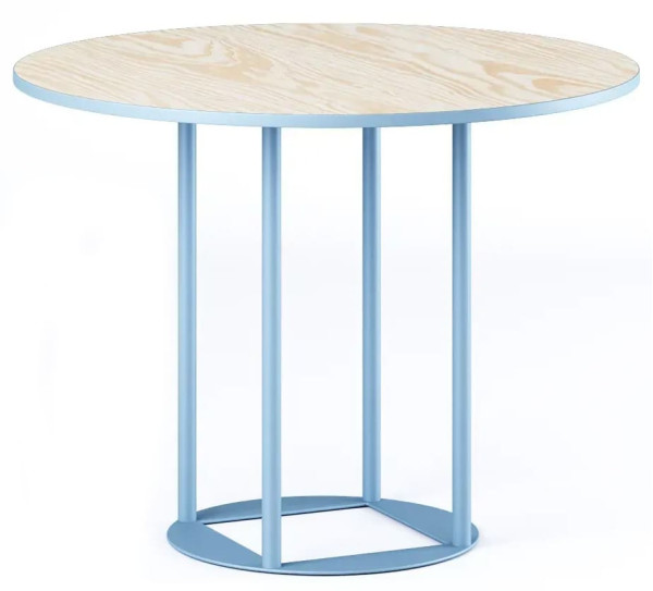 Стіл Lovko Avangard R d-90 блакитний Ral 5024/CLEAF Millennium S083 Пудра-0