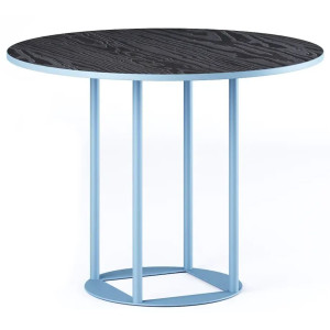 Стол Lovko Avangard R d-90 голубой Ral 5024/CLEAF Millennium U129 Элит перламутр черный