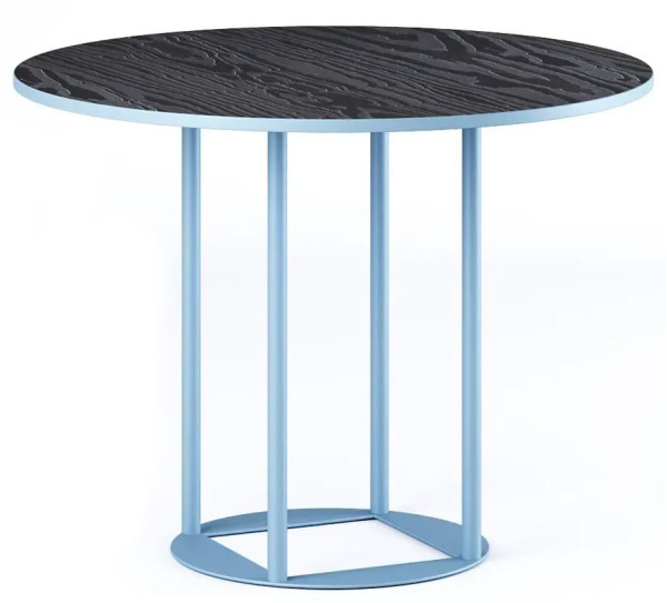 Стіл Lovko Avangard R d-90 блакитний Ral 5024/CLEAF Millennium U129 Еліт перламутр чорний-0