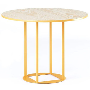 Стіл Lovko Avangard R d-90 жовтий Ral 1034/CLEAF Millennium S083 Пудра