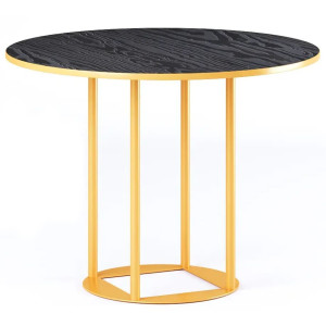 Стіл Lovko Avangard R d-90 жовтий Ral 1034/CLEAF Millennium U129 Еліт перламутр чорний