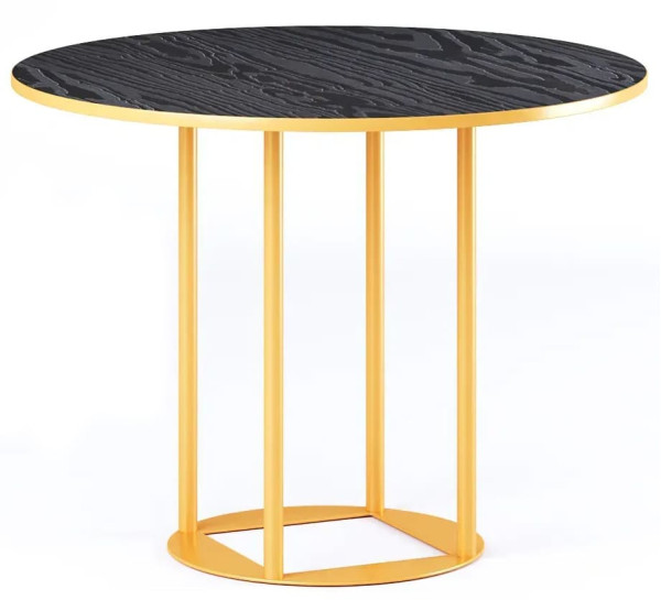 Стіл Lovko Avangard R d-90 жовтий Ral 1034/CLEAF Millennium U129 Еліт перламутр чорний-0