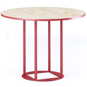 Стіл Lovko Avangard R d-90 червоний Ral 3016/CLEAF Millennium S083 Пудра