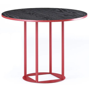 Стіл Lovko Avangard R d-90 червоний Ral 3016/CLEAF Millennium U129 Еліт перламутр чорний