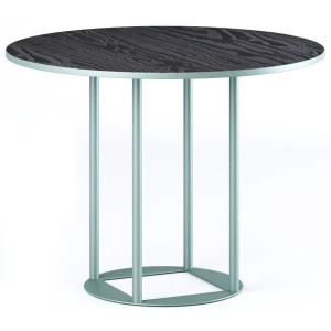 Стіл Lovko Avangard R d-90 оливково-сірий Ral 7033/CLEAF Millennium U129 Еліт перламутр чорний