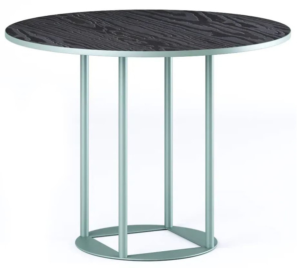 Стіл Lovko Avangard R d-90 оливково-сірий Ral 7033/CLEAF Millennium U129 Еліт перламутр чорний-0