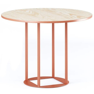 Стіл Lovko Avangard R d-90 оранж Ral 8023/CLEAF Millennium S083 Пудра