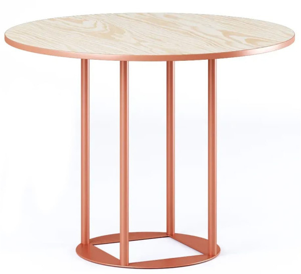 Стіл Lovko Avangard R d-90 оранж Ral 8023/CLEAF Millennium S083 Пудра-0