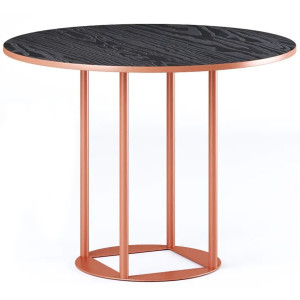 Стол Lovko Avangard R d-90 оранж Ral 8023/CLEAF Millennium U129 Элит перламутр черный