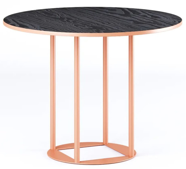 Стол Lovko Avangard R d-90 персиковый Ral 3012/CLEAF Millennium U129 Элит перламутр черный-0