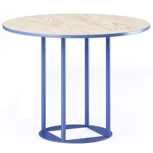 Стол Lovko Avangard R d-90 синий Ral 5007/CLEAF Millennium S083 Пудра