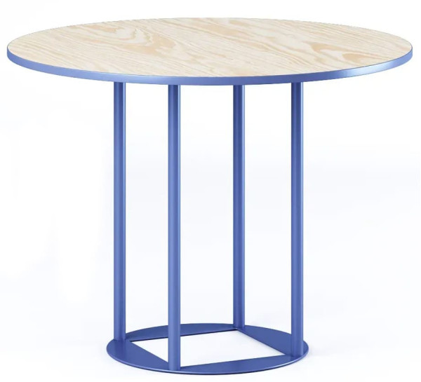Стол Lovko Avangard R d-90 синий Ral 5007/CLEAF Millennium S083 Пудра-0